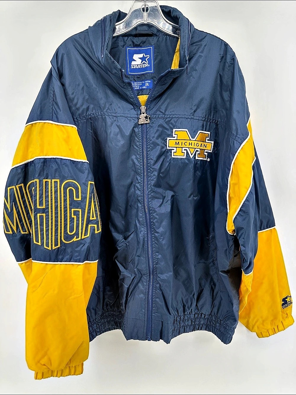 Starter Michigan Wolverines 90s Color Block Windbreaker Men’s XXL